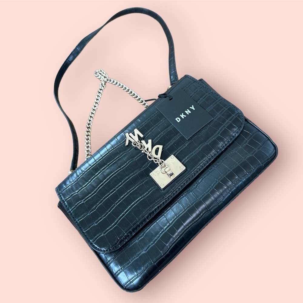 DKNY CLEO MD SHOULDER PURSE -Black S